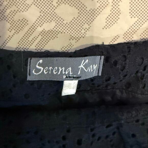 Serena Kay Black Eyelet‎ Cap Sleeve Mini Dress - Picture 3 of 6